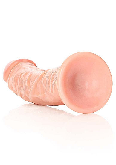 Thumbnail: Real Rock - Curved Realistic Dildo with Suction Cup 7" - Flesh Pink