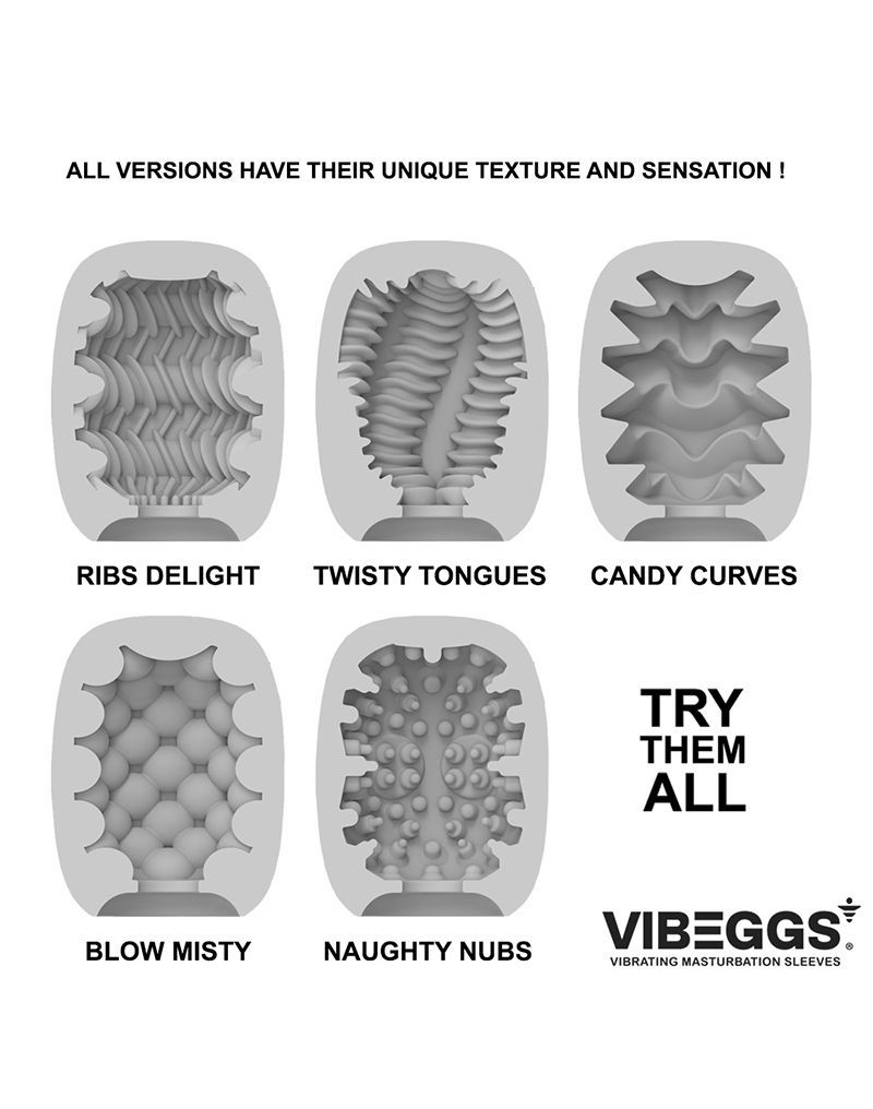 Thumbnail: VIBEGGS - Naughty Nubs - Vibrating Masturbation Sleeve