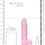 Thumbnail: Real Rock Crystal Clear 6" Realistic Dildo With Balls - Pink
