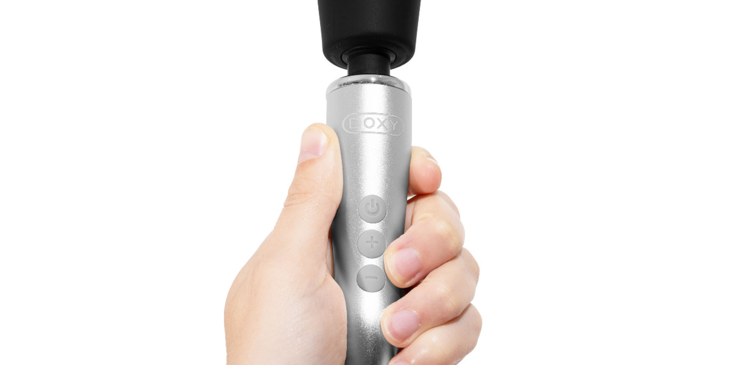 Doxy Go - Brushed Metal - Mini Wand Massager