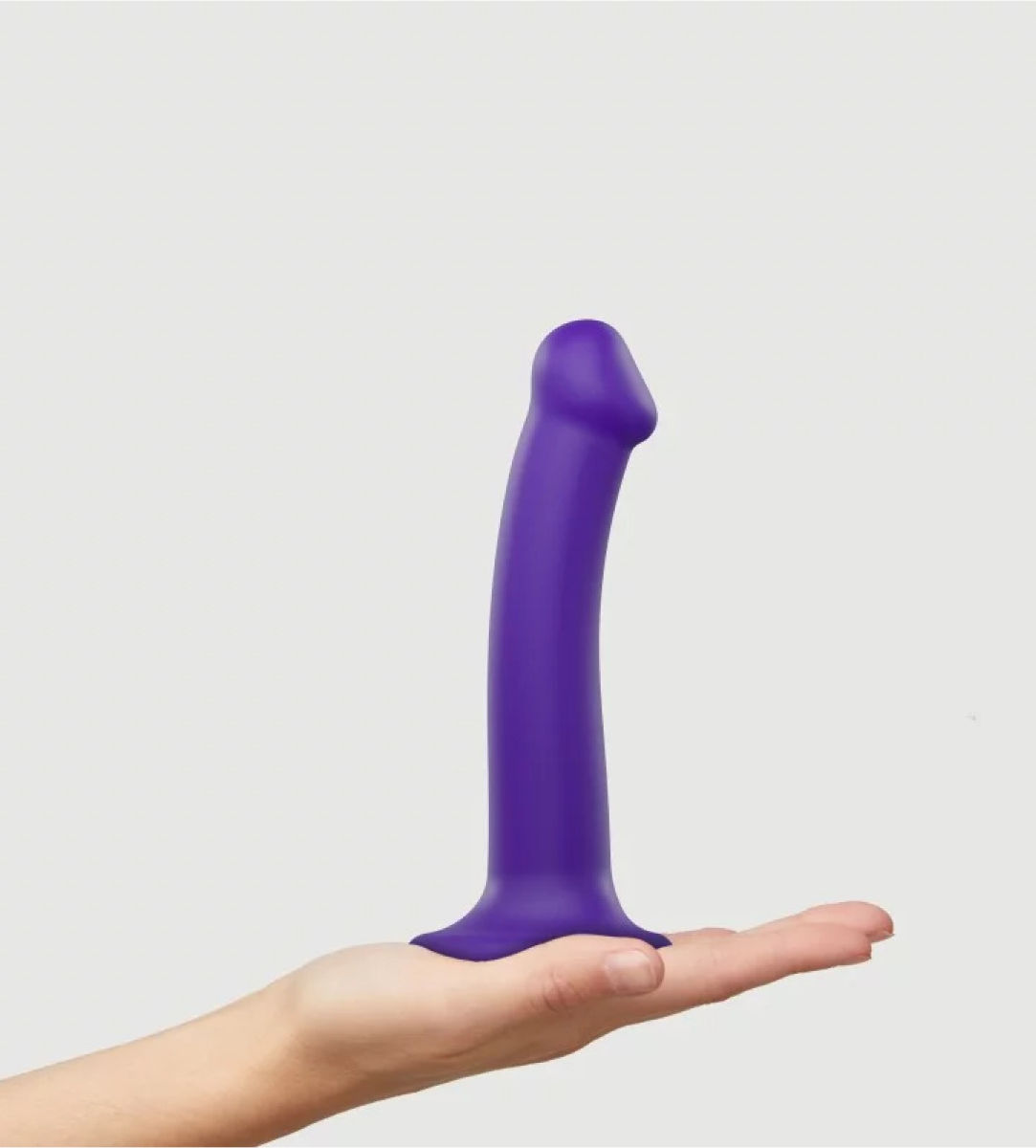 Strap On Me - Semi-Realistic Dual Density Bendable Dildo Purple - M