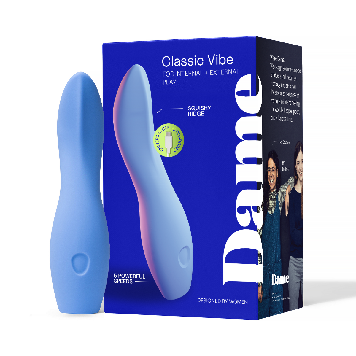 DAME - Dip - Classic Vibrator - Periwinkle