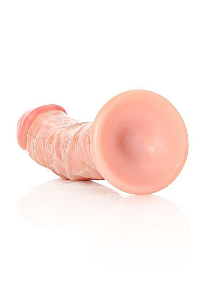 Thumbnail: Real Rock - Curved Realistic Dildo with Suction Cup 6" - Flesh Pink