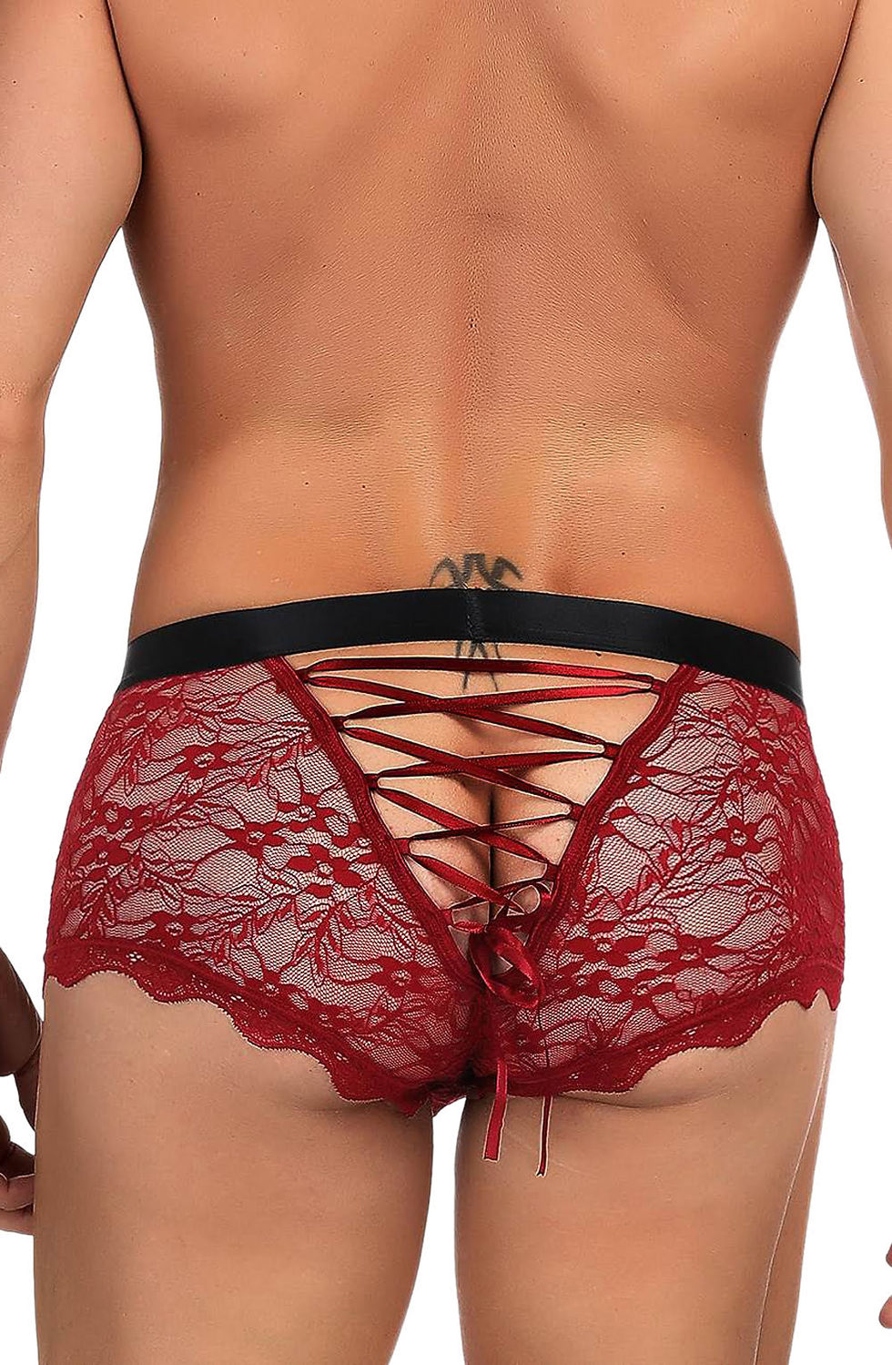 Thumbnail: YesX YX976 Mens Boxer Brief Red/Black
