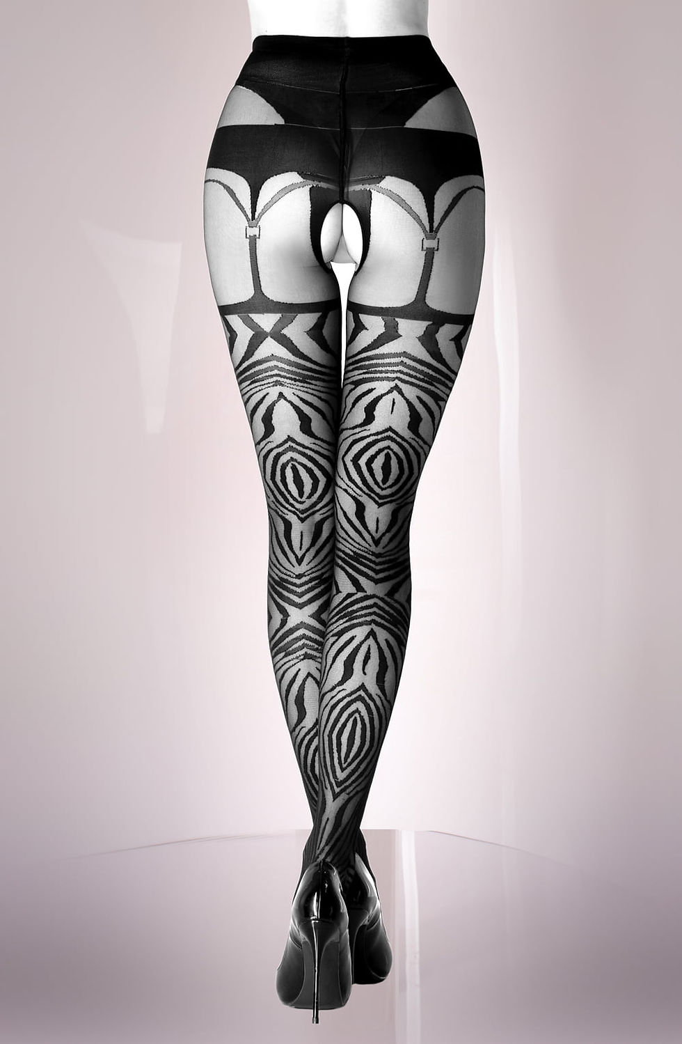 Thumbnail: Black Secret BS122 Crotchless Tights