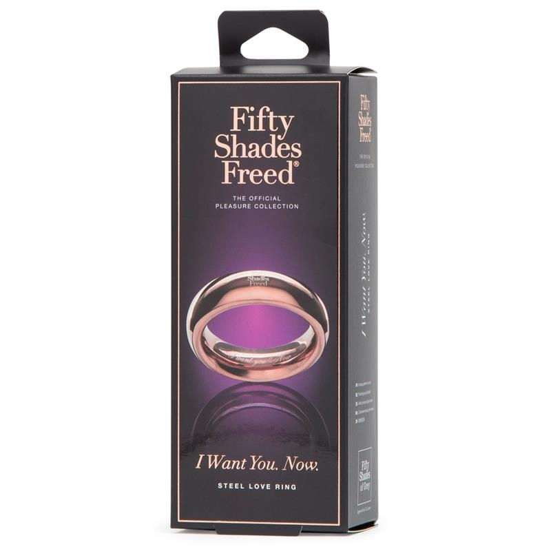 Thumbnail: Fifty Shades Freed I Want You. Now. Steel Love Cock Ring