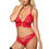 Thumbnail: Roza Zuza Red Half Corset