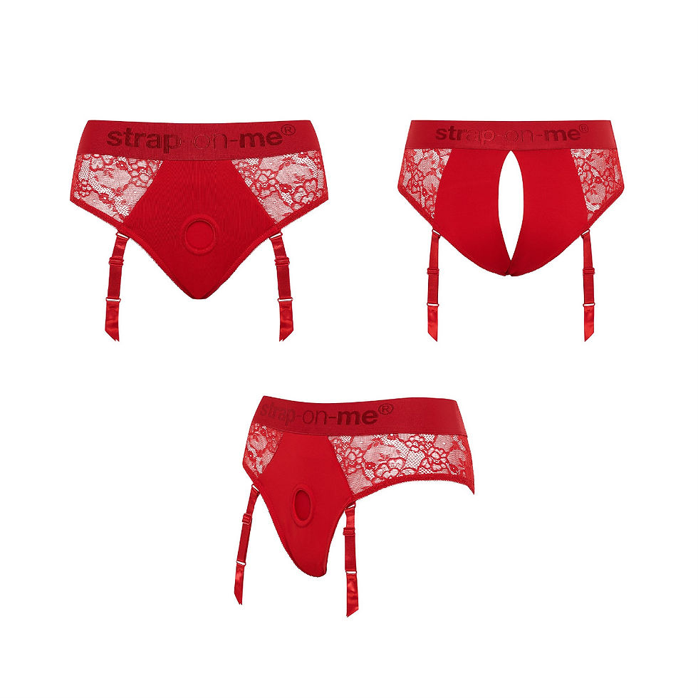 Thumbnail: Strap On Me - Harness Lingerie Diva - S - Red