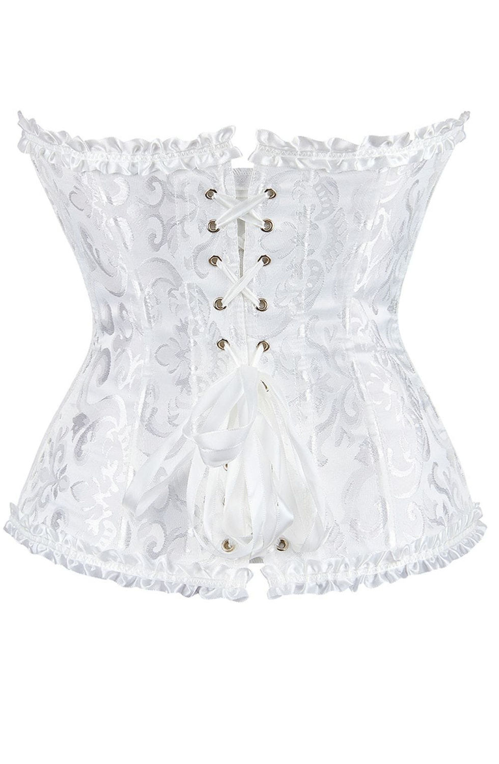 Thumbnail: YesX YX887 Elegant White Brocade Corset up to 2XL