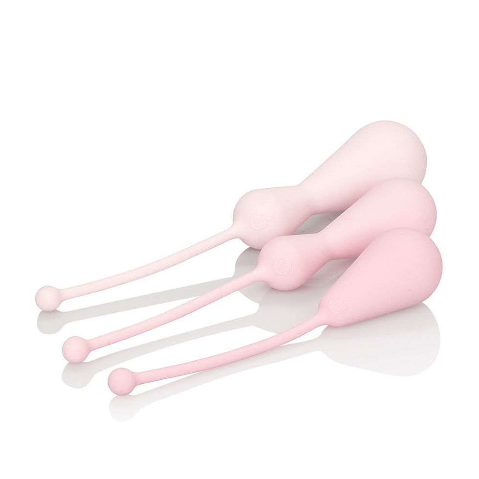 Thumbnail: Weighted Kegel Training Kit ,Pink, Body-Safe Silicone, Sexual Wellness