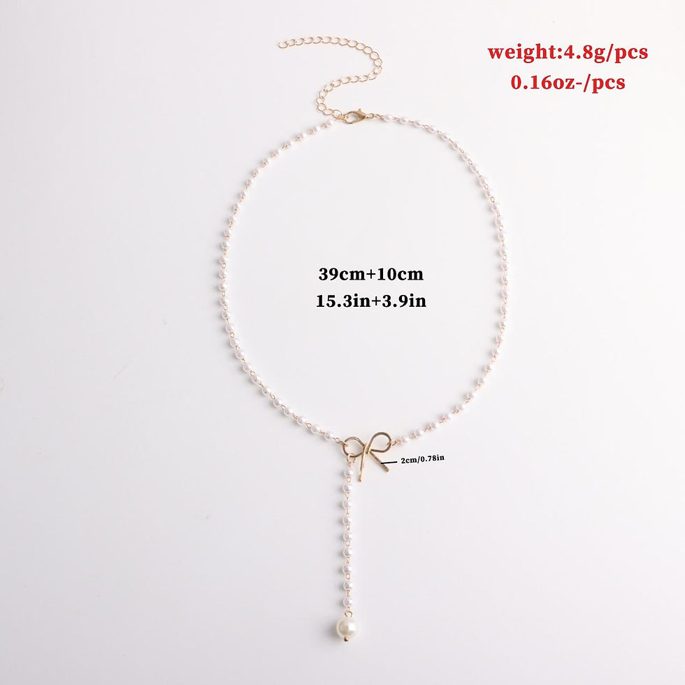 Thumbnail: Bow and pearl necklace