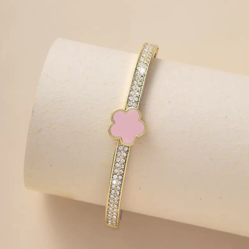 Thumbnail: Pink bangle and bracelet set