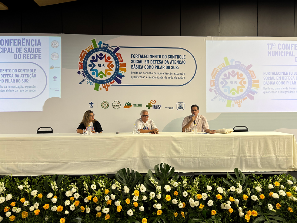 conselheira Sulamita Mendonça, conselheiro Euclides Monteiro e Domício Sá como expositor