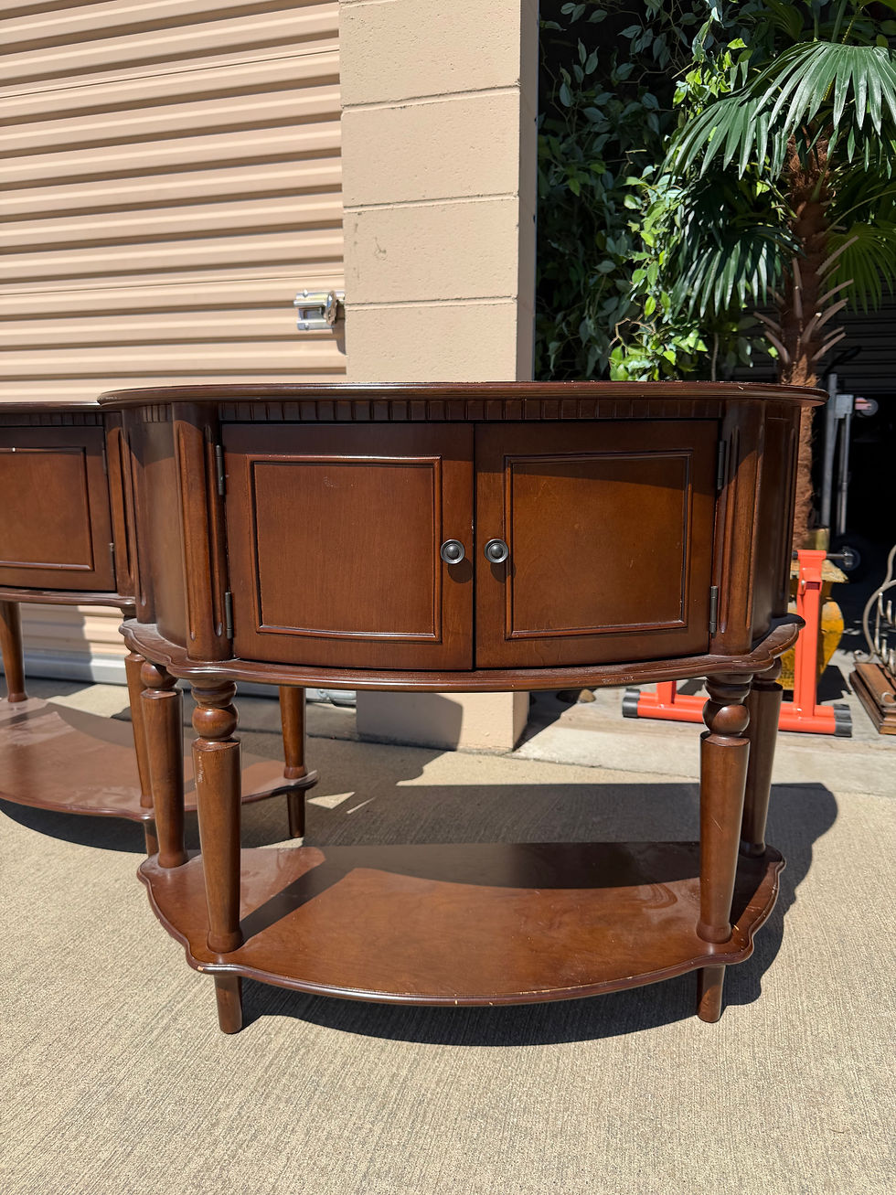 Thumbnail: Coaster Fine Furniture Demi-Lune Accent Cabinet Set (2) | Half Moon Entryway Tab