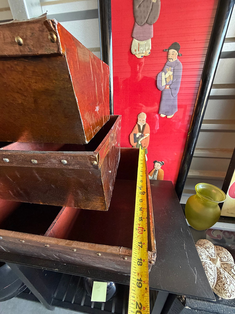 Thumbnail: Set of 3 Vintage Rustic Wooden Trough Baskets | Farmhouse Décor