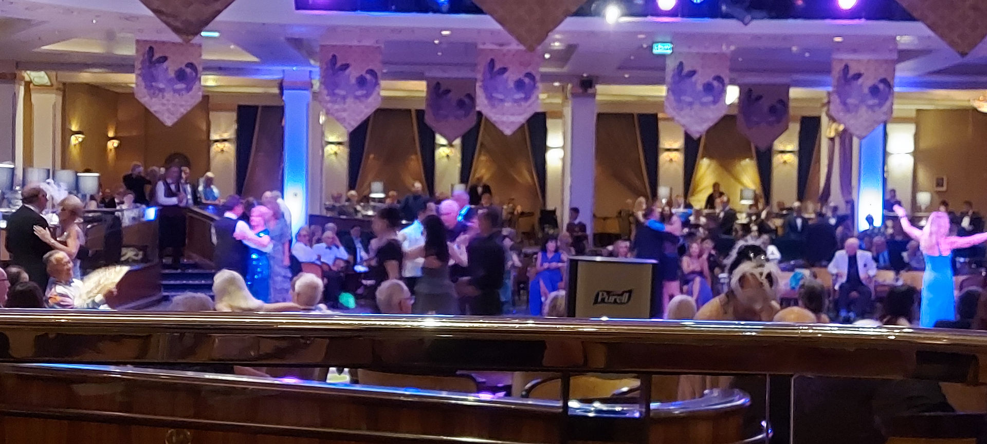 ballroom dancers on a ship