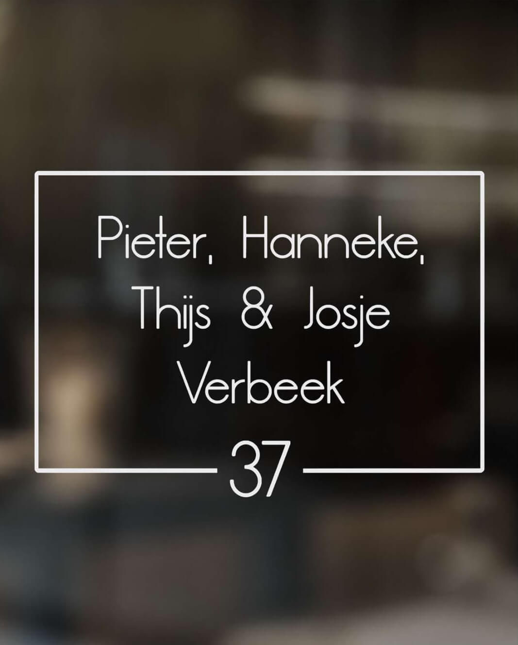 Voordeursticker rechthoek horizontaal