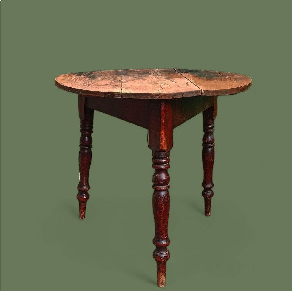 George III Late 18th Century Painted Cricket Table.