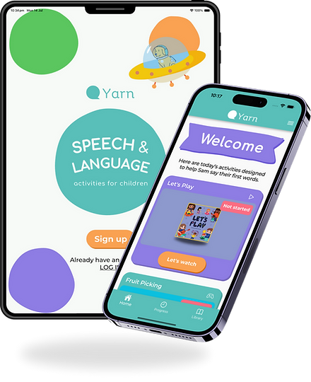 iPhone and iPad mockup with Yarn App Screenshots