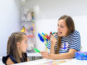 Child in speech pathologist appointment 