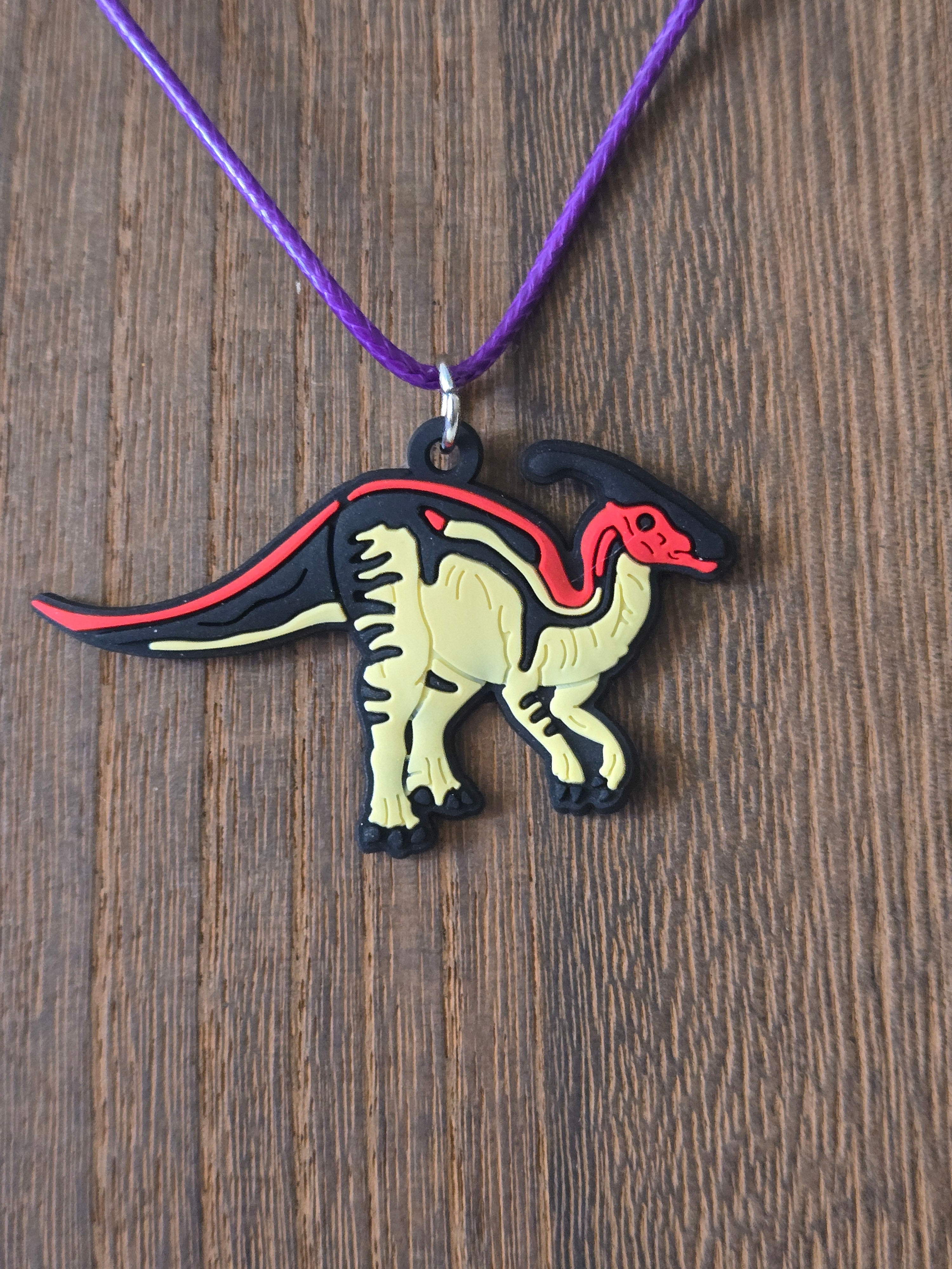 Dinosaur Parasaurolophus necklace