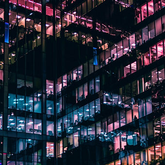 Commercial Building at Night