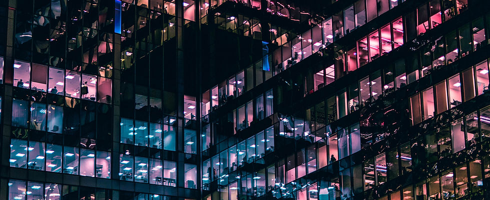 Commercial Building at Night
