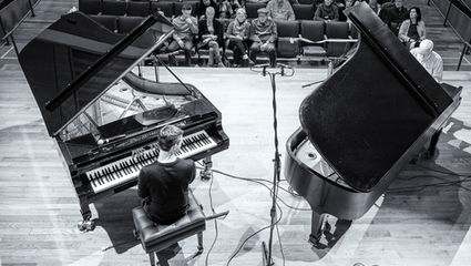 John Toomey and Justin Kauflin - overhead shot