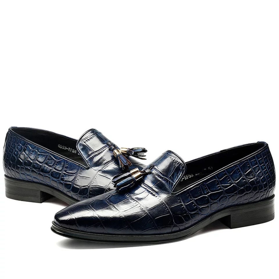 Miniature : Mocassin Sipriks en peau d'alligator 