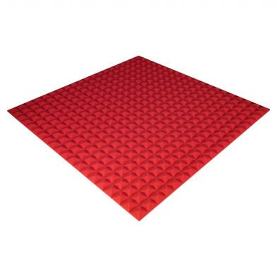 Панель из акустического поролона Ecosound Pyramid Color 20 мм 100x100 см красная