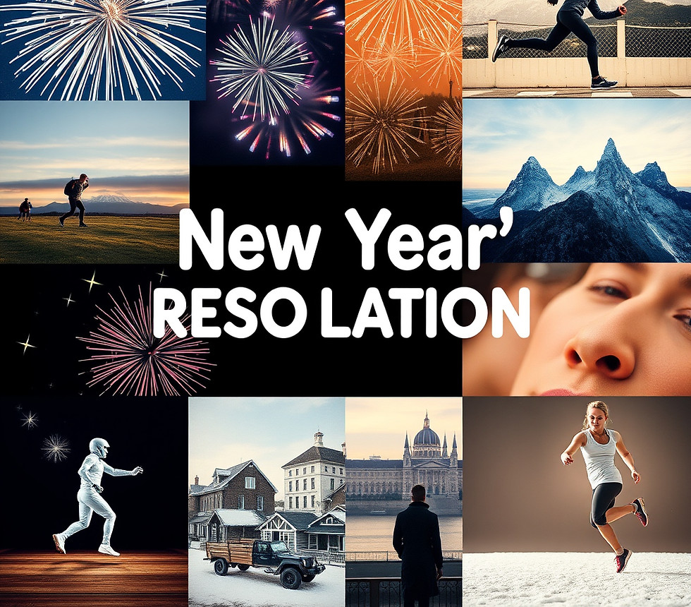 Create an image for me with New Year's resolutions. Every year, people make new resolution
