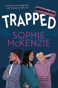 The cover of the dyslexic friendly teen thriller 'Trapped' by Sophie McKenzie.