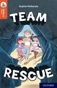 Cover of the book 'Team Rescue' by Sophie McKenzie. A book for younger readers.