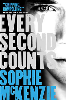 The cover of the teen thriller 'Every Second Counts' by Sophie McKenzie, part of the 'Split Second series'.