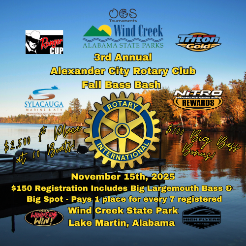 3rd Annual Alexander City Rotary Club Bass Bash