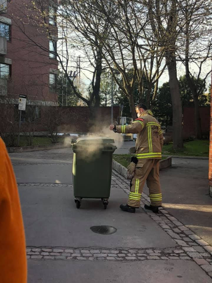 Three trash cans set on fire in Helsinki city centre