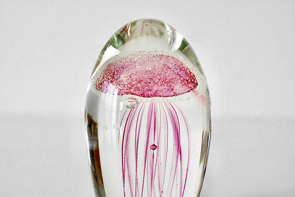 Thumbnail: Vintage Murano Glass Paperweight / Jellyfish / 1980- ITALY