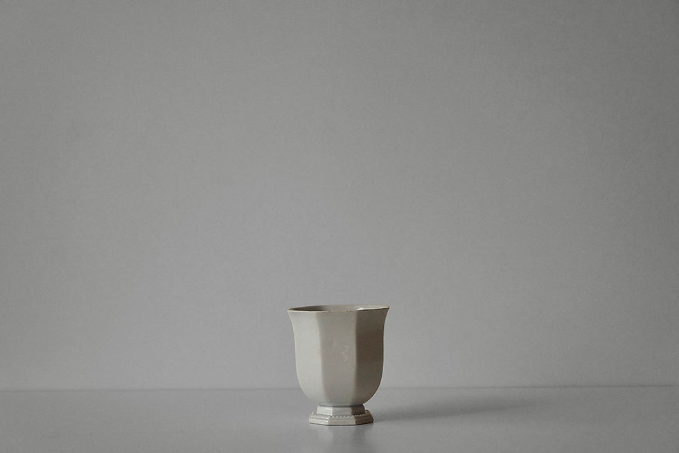 Thumbnail: Coffee Cup & Saucer / Creil et Montereau ② / Pale Blue / 1890-1920 FRANCE