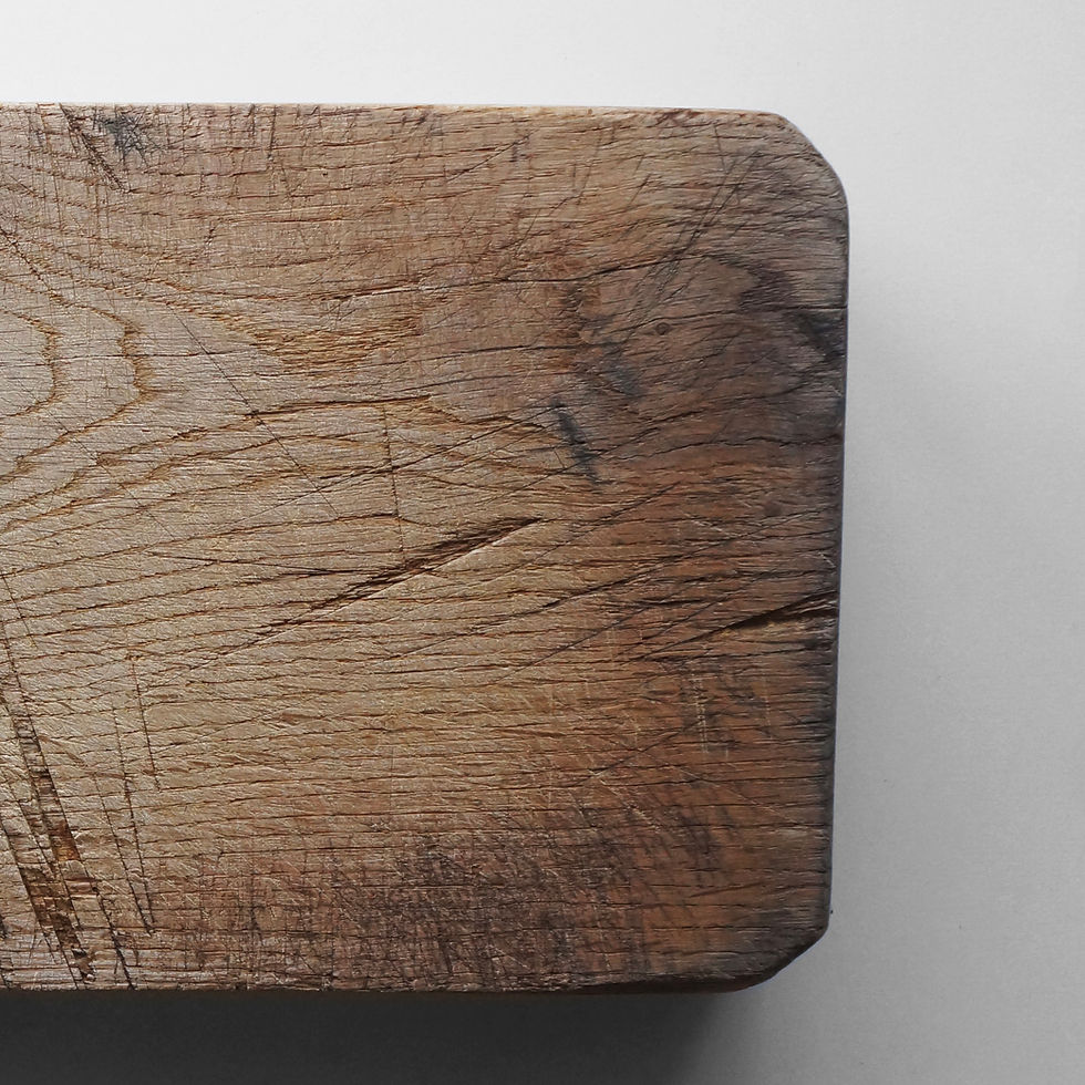Thumbnail: Old Thick Chopping Board / Ash Wood / -1900 FRANCE