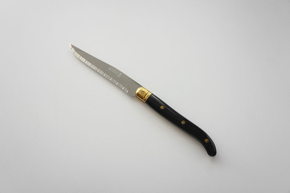 Thumbnail: Vintage Steak Knife / Jean Dubost Laguiole / 1960-70 FRANCE