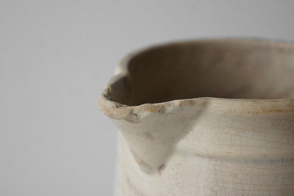 Thumbnail: Thick Heavy Pitcher / AP / Opaque de Gien / 1886-1938 FRANCE