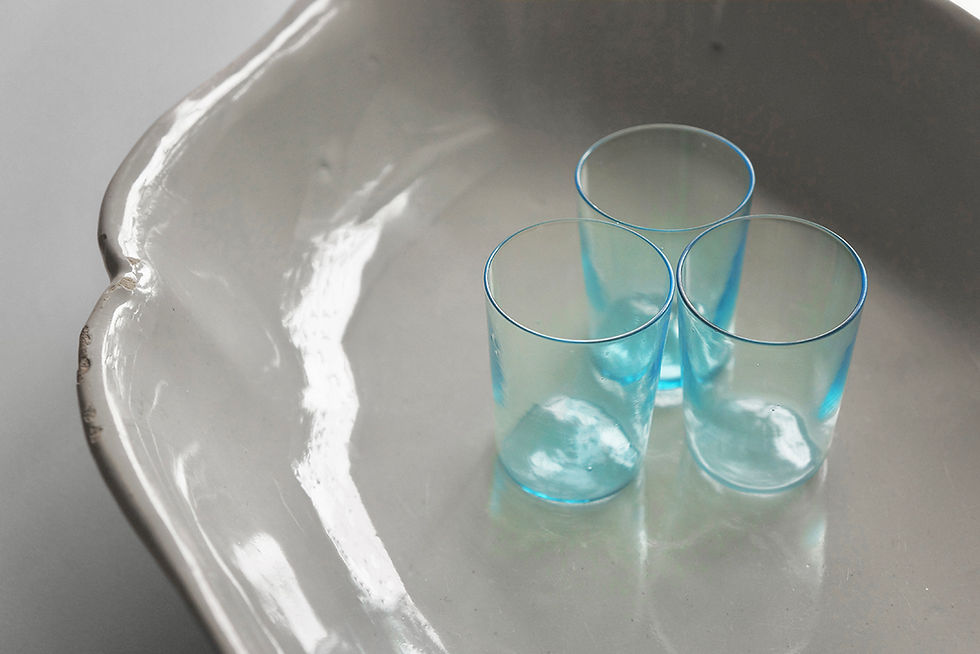 Thumbnail: Small Liqueur Glass / Water Blue / Late1800s FRANCE