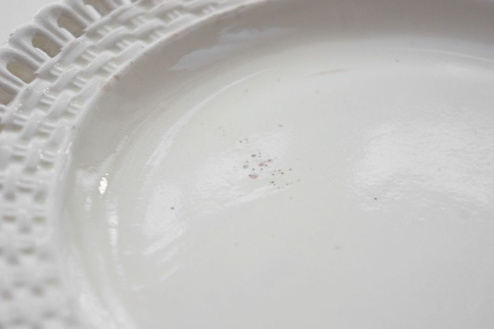 Thumbnail: Creamware Basket Plate / Unknown / 1780- ENGLAND