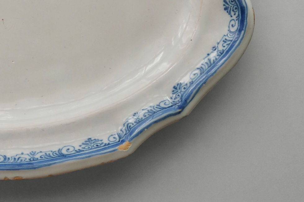 Thumbnail: Oval Dish / Faience Blanche / Moustiers / 1700s FRANCE