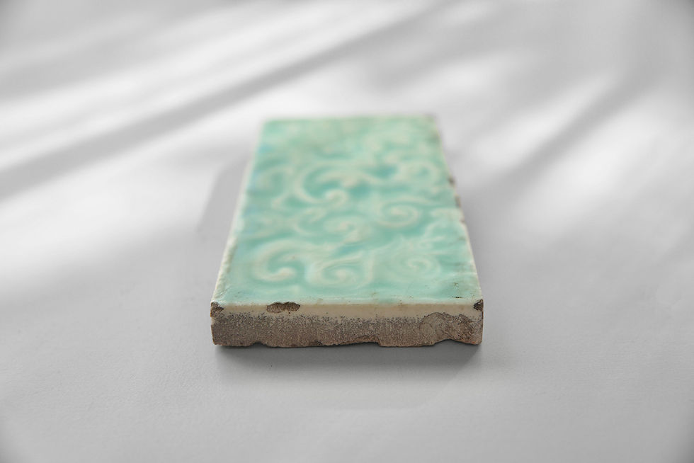Thumbnail: Rare Fireplace Majolica Tile / Trenton Tile Works / 1880s US(NJ)