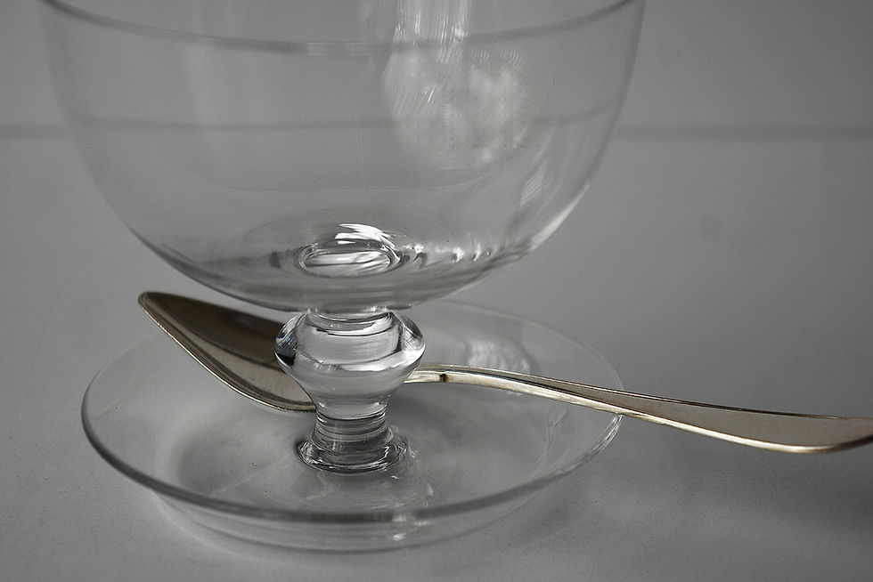Thumbnail: Vintage Dessert Bowl / Crystal Glass / 1950- HOLLAND