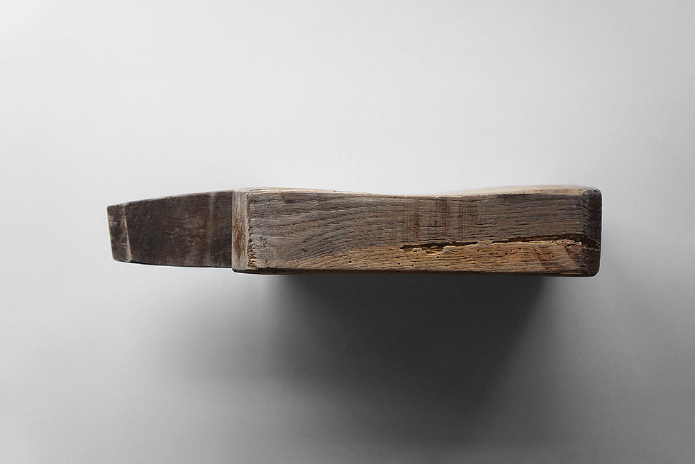 Thumbnail: Old Thick Chopping Board / Ash Wood / -1900 FRANCE