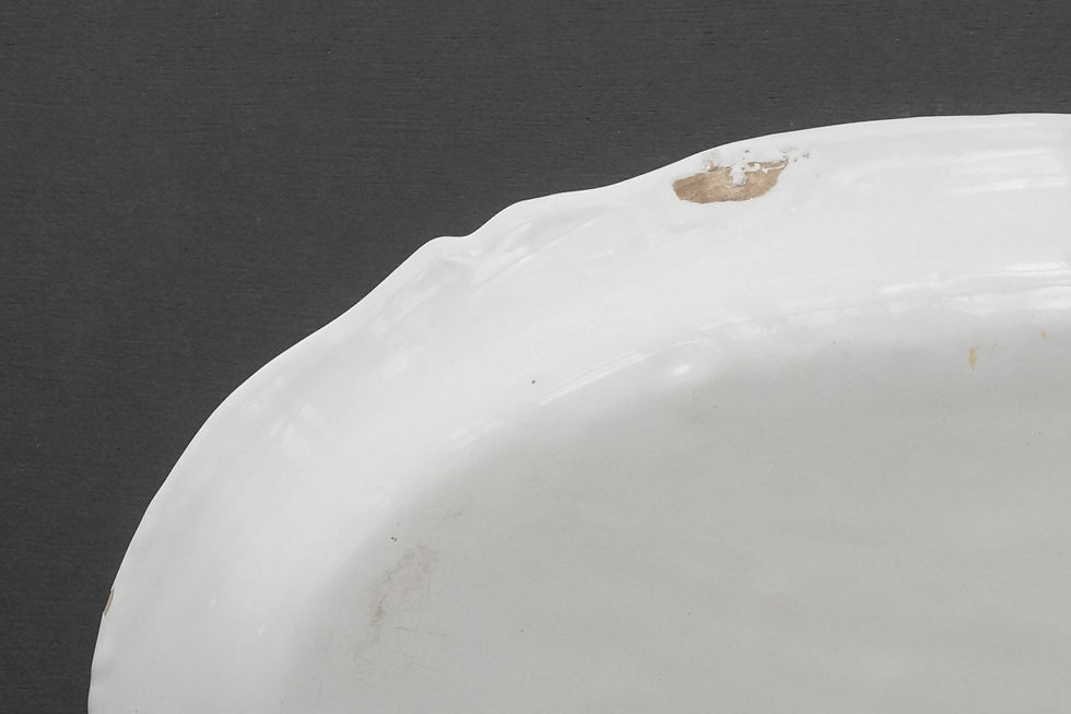 Thumbnail: Huge Oval Plate / Faience Blanche / 1700s FRANCE