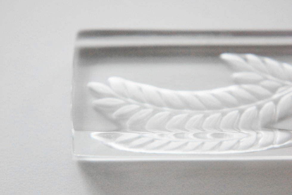 Thumbnail: Rare Crystal Glass Cutlery Rest / René Lalique / Hortense / 1945-51 FRANCE