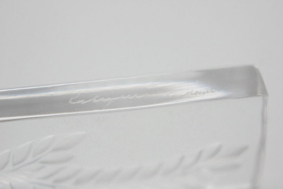 Thumbnail: Rare Crystal Glass Cutlery Rest / René Lalique / Hortense / 1945-51 FRANCE